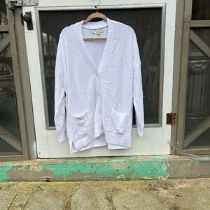 LOFT White Knit Cardigan